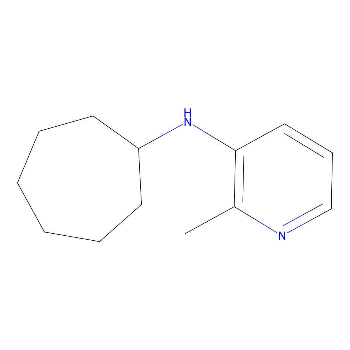 N-Cycloheptyl-2-methylpyridin-3-amine molecular structure, CAS 1531554-02-5