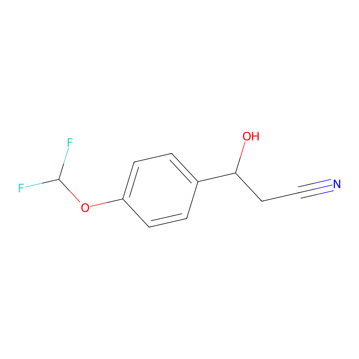 3-(4-(Difluoromethoxy)phenyl)-3-hydroxypropanenitrile molecular structure, CAS 1531556-01-0