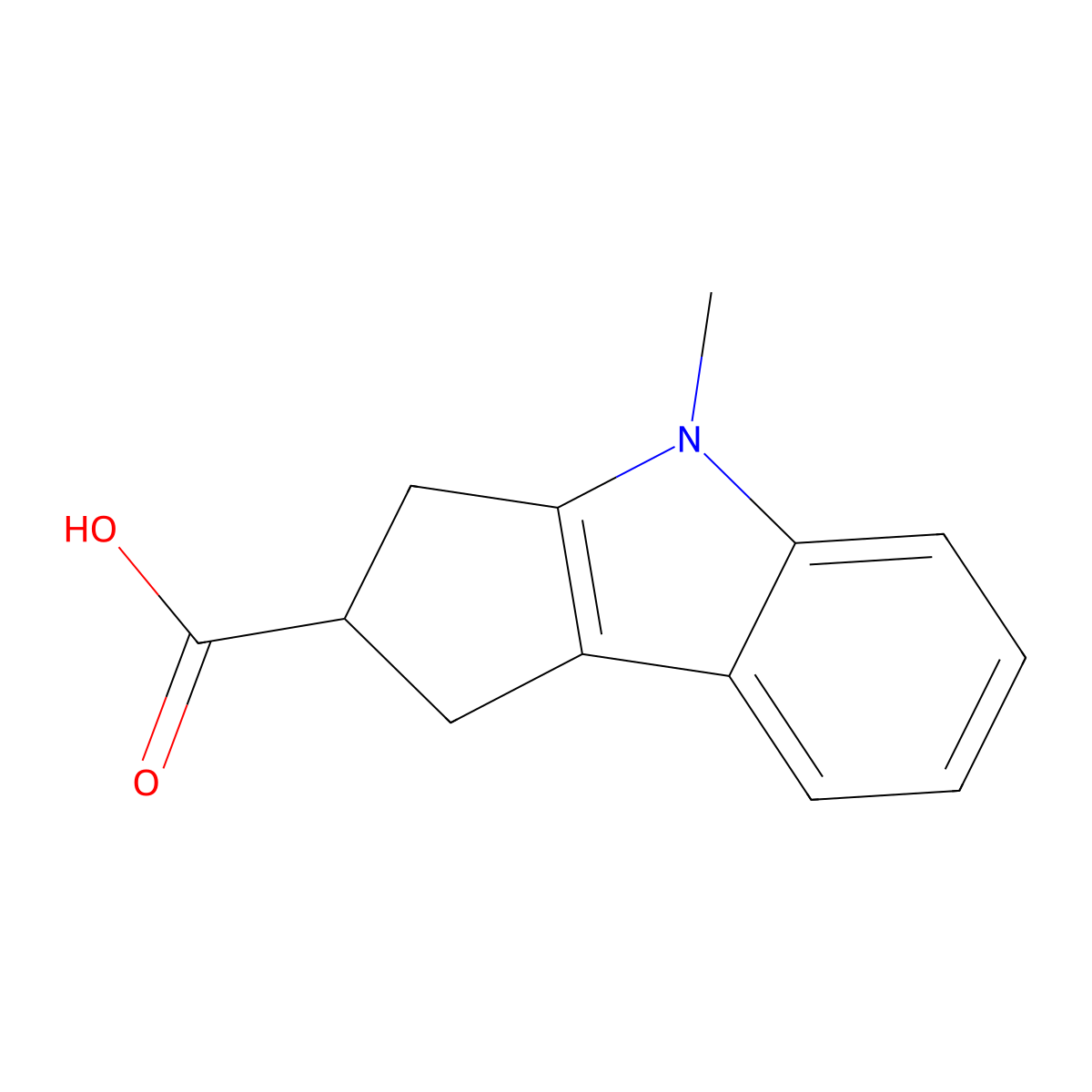 4-methyl-1H,2H,3H,4H-cyclopenta[b]indole-2-carboxylic acid molecular structure, CAS 1531556-30-5