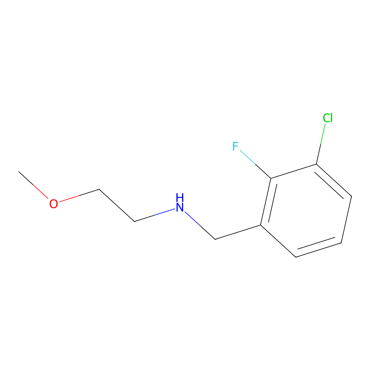 [(3-Chloro-2-fluorophenyl)methyl](2-methoxyethyl)amine molecular structure, CAS 1531556-84-9