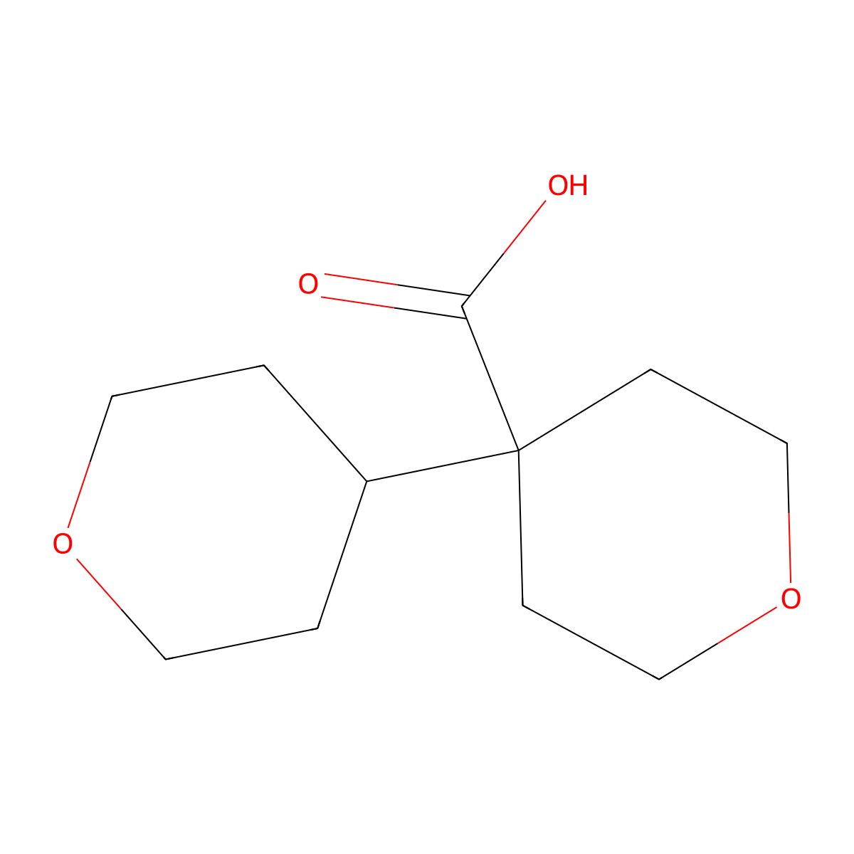 4-(Oxan-4-yl)oxane-4-carboxylic acid molecular structure, CAS 1531559-20-2