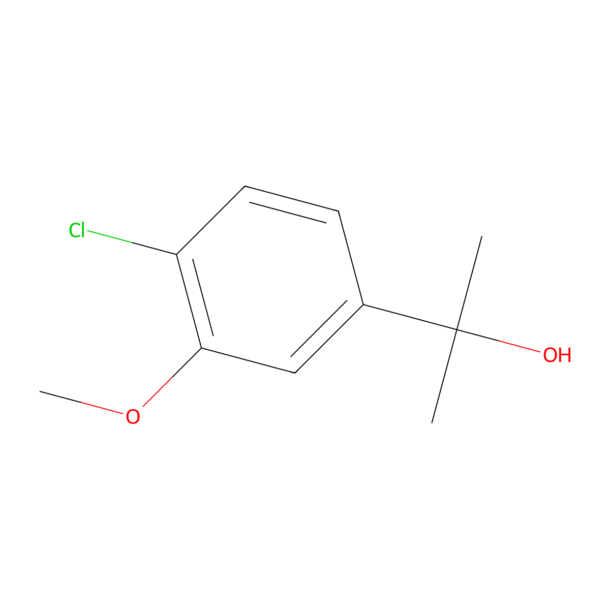 2-(4-Chloro-3-methoxyphenyl)propan-2-ol molecular structure, CAS 1531568-56-5