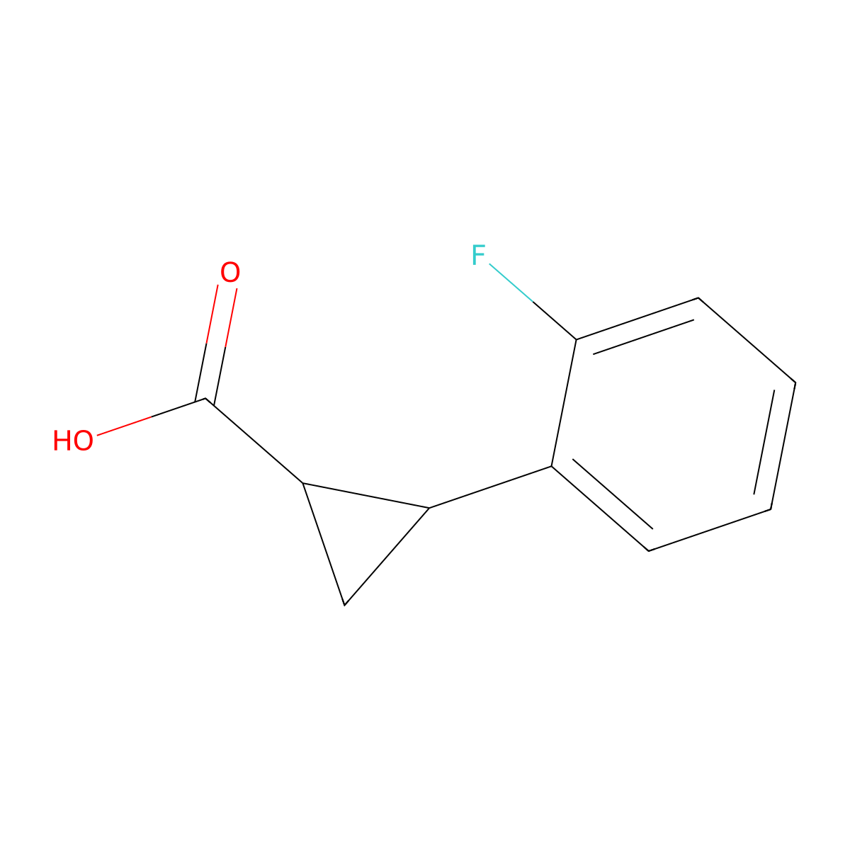 (1S,2S)-2-(2-fluorophenyl)cyclopropane-1-carboxylic Acid molecular structure, CAS 1531592-44-5