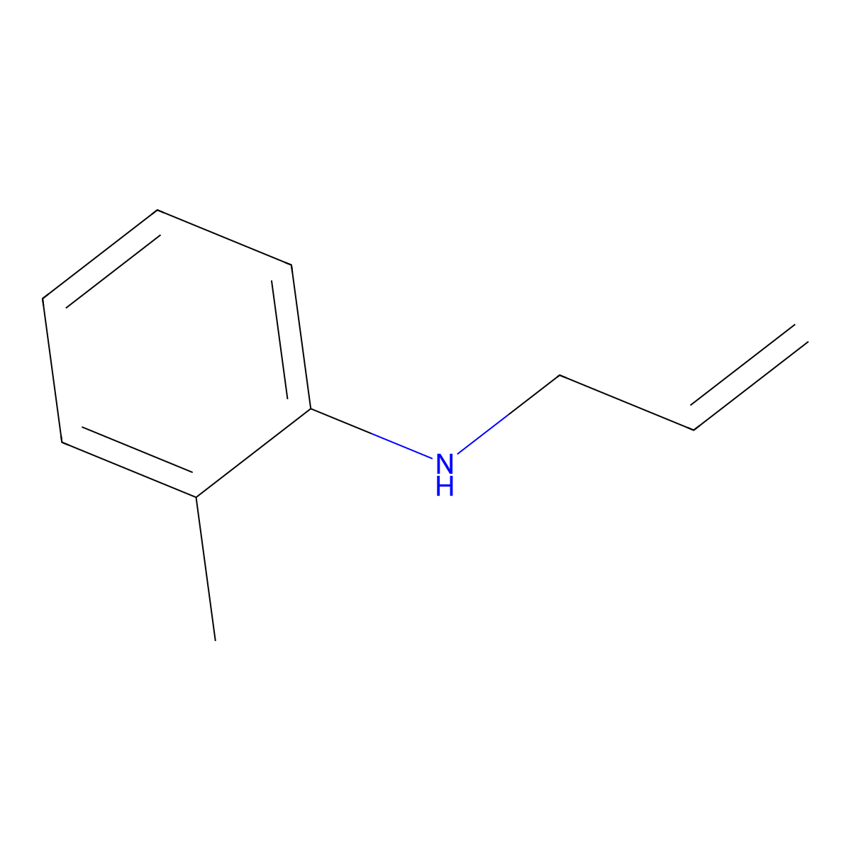 N-Allyl-ortho-toluidine molecular structure, CAS 15316-91-3