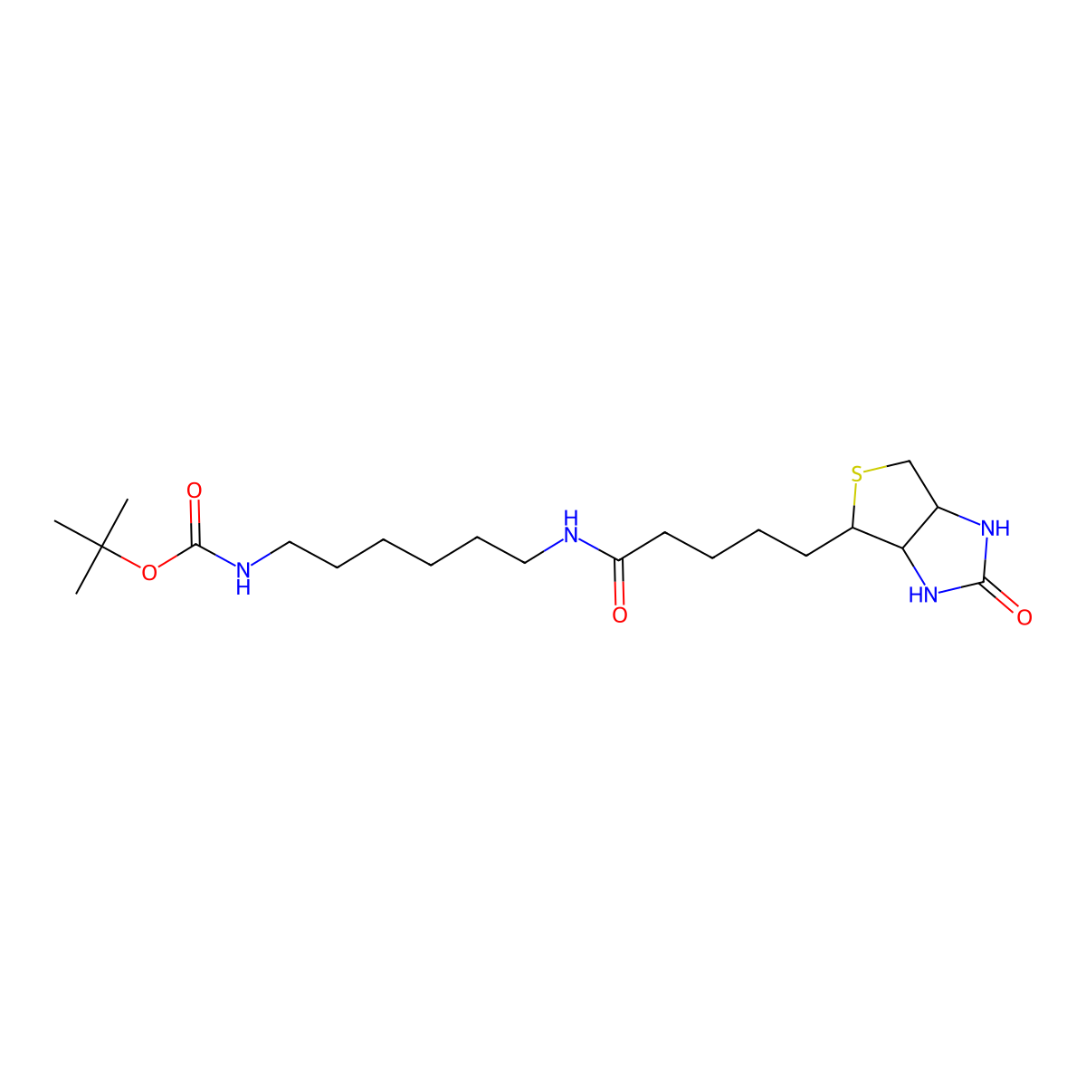 N-Biotinyl-N'-Boc-1,6-hexanediamine molecular structure, CAS 153162-70-0