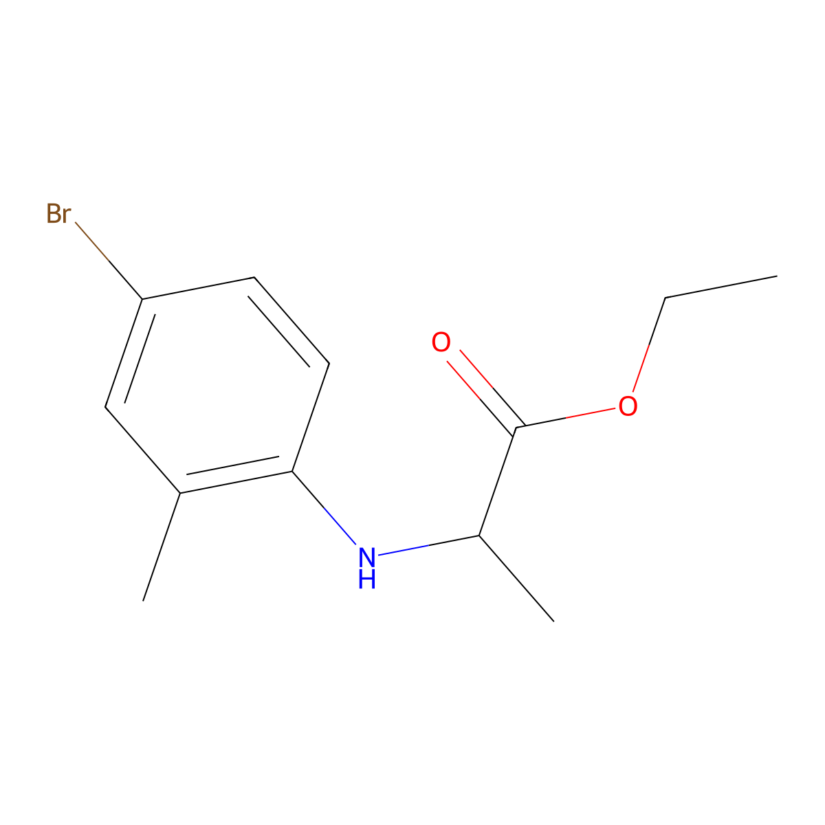 Ethyl (4-bromo-2-methylphenyl)alaninate molecular structure, CAS 1531631-06-7