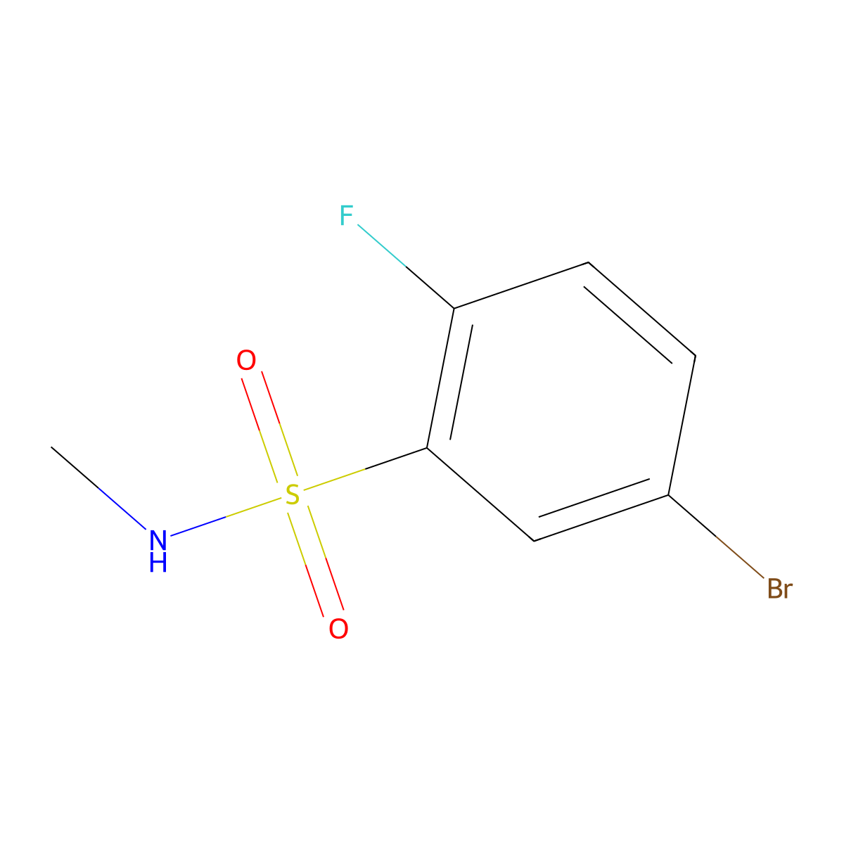 5-Bromo-2-fluoro-N-methylbenzenesulfonamide molecular structure, CAS 1531658-28-2