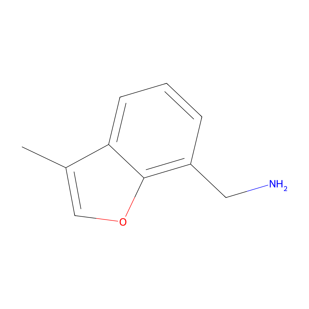 (3-Methyl-1-benzofuran-7-yl)methanamine molecular structure, CAS 1531662-92-6