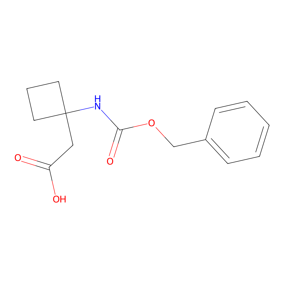 2-(1-(Benzyloxycarbonyl)cyclobutyl)acetic acid molecular structure, CAS 1531669-06-3