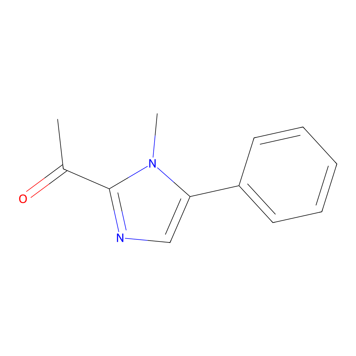 1-(1-methyl-5-phenyl-1H-imidazol-2-yl)ethan-1-one molecular structure, CAS 1531671-31-4