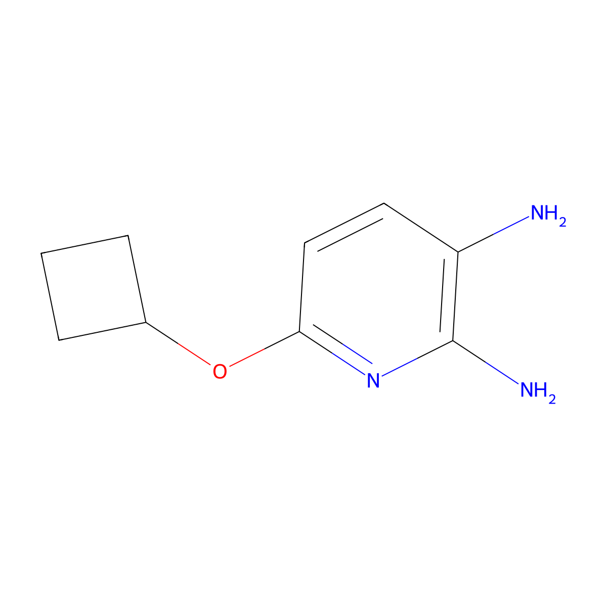 6-Cyclobutoxypyridine-2,3-diamine molecular structure, CAS 1531674-74-4