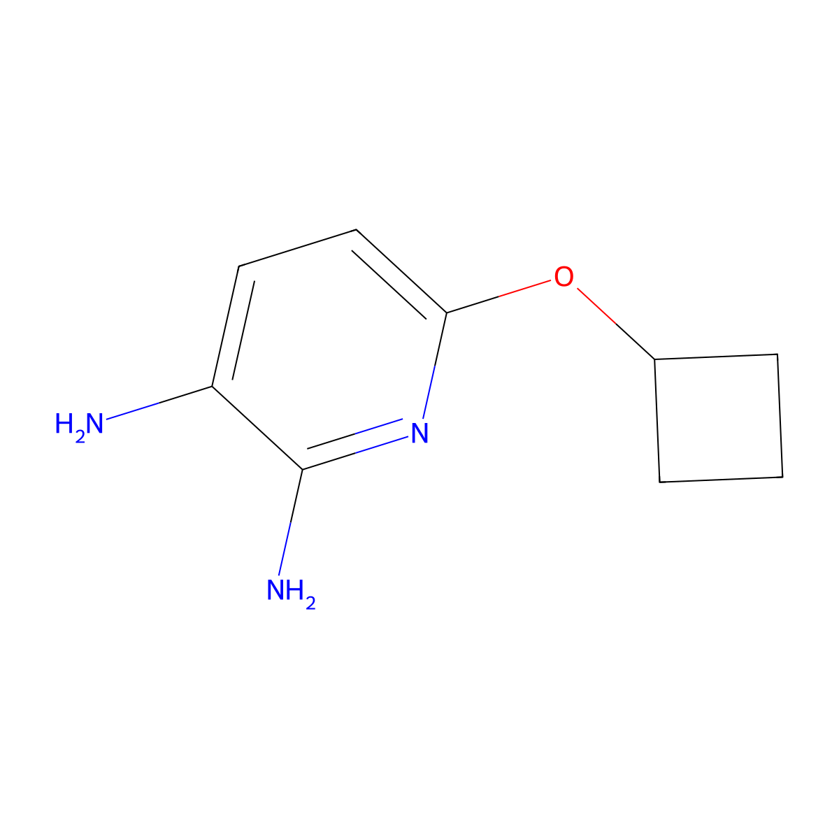 6-Cyclobutoxypyridine-2,3-diamine molecular structure, CAS 1531674-74-4