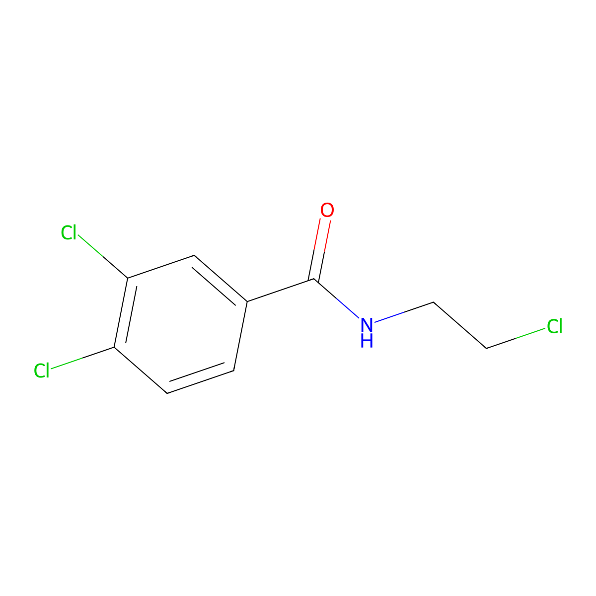 3,4-Dichloro-N-(2-chloroethyl)benzamide molecular structure, CAS 15317-17-6