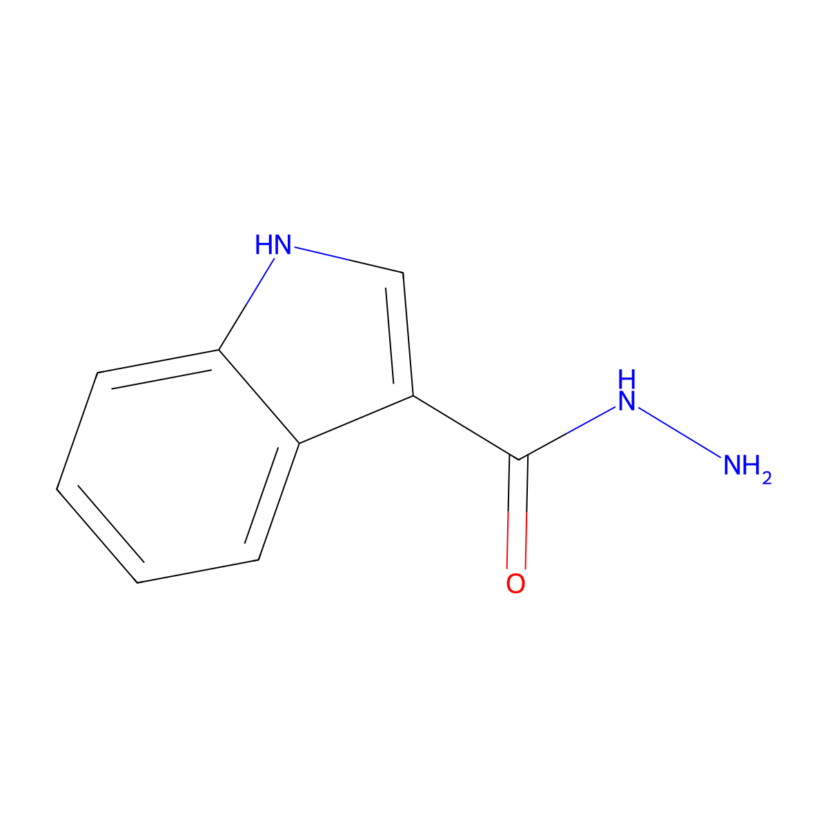 1H-indole-3-carbohydrazide molecular structure, CAS 15317-58-5