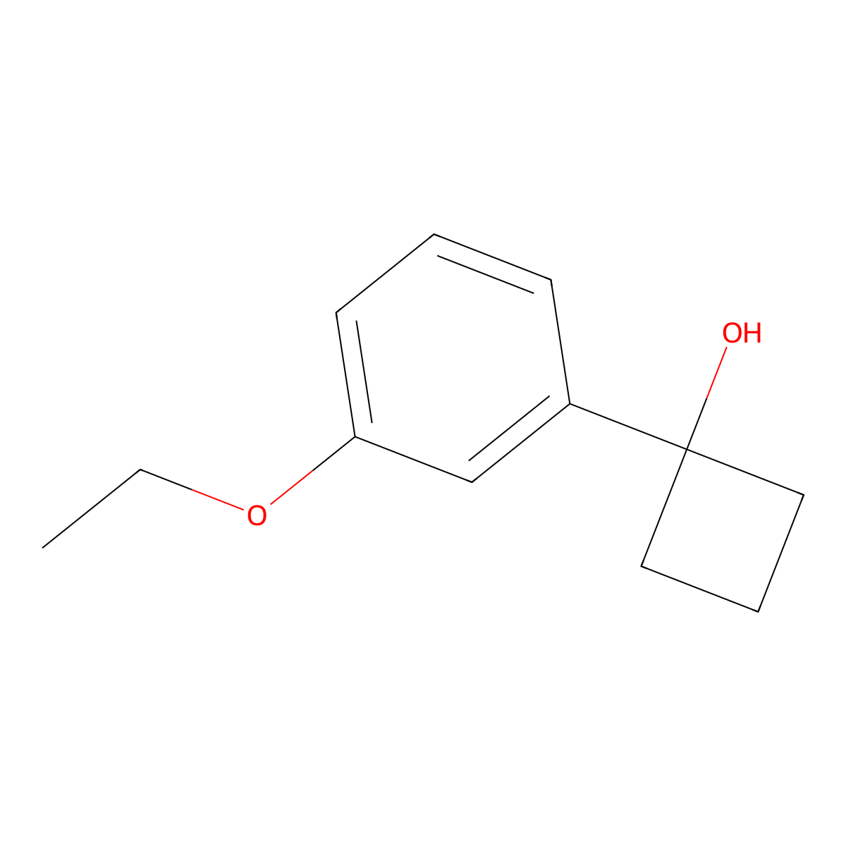 1-(3-Ethoxyphenyl)cyclobutanol molecular structure, CAS 1531704-98-9