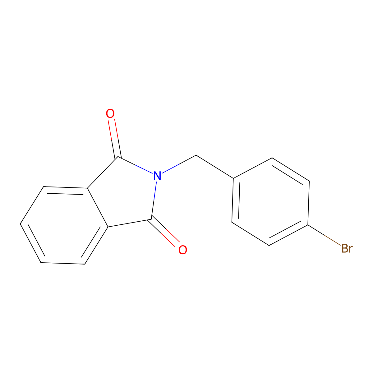 2-(4-Bromobenzyl)isoindoline-1,3-dione molecular structure, CAS 153171-22-3