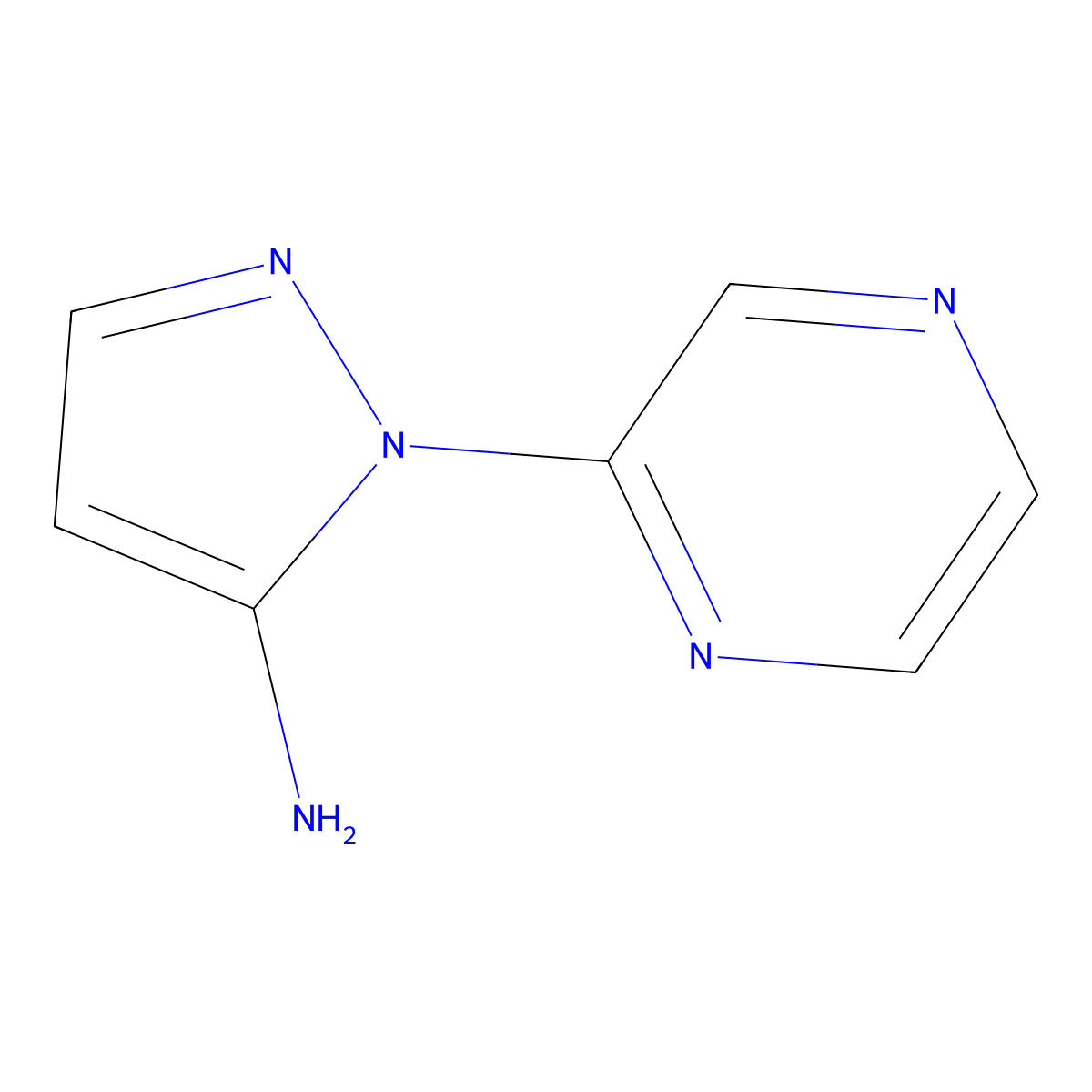 1-(pyrazin-2-yl)-1H-pyrazol-5-amine molecular structure, CAS 1531711-64-4