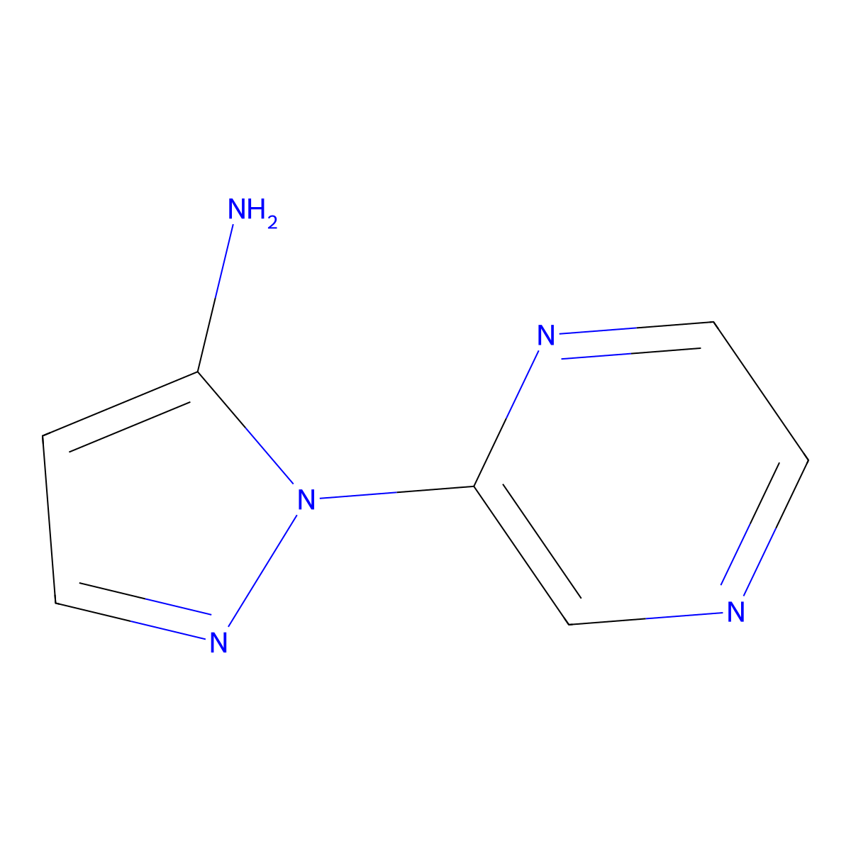 1-(pyrazin-2-yl)-1H-pyrazol-5-amine molecular structure, CAS 1531711-64-4