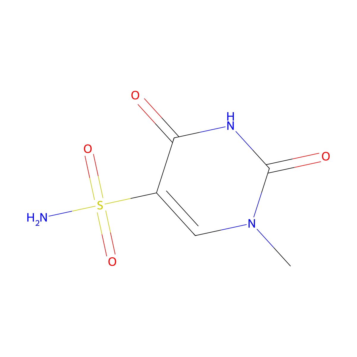 1-Methyl-2,4-dioxo-1,2,3,4-tetrahydropyrimidine-5-sulfonamide molecular structure, CAS 1531715-77-1