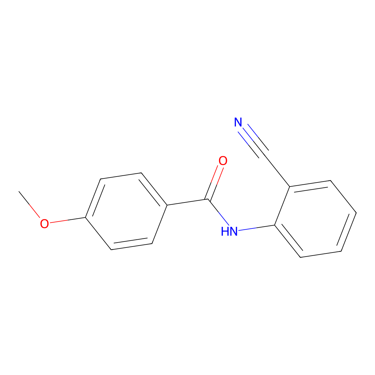 N-(2-cyanophenyl)-4-methoxybenzamide molecular structure, CAS 153172-71-5
