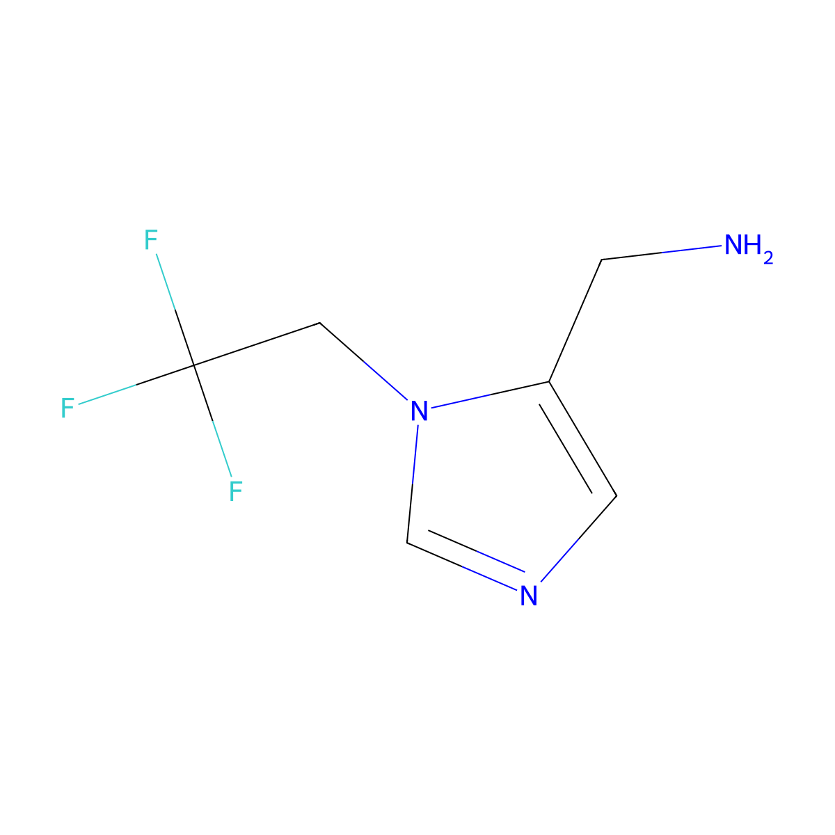 (1-(2,2,2-Trifluoroethyl)-1H-imidazol-5-YL)methanamine molecular structure, CAS 1531736-51-2