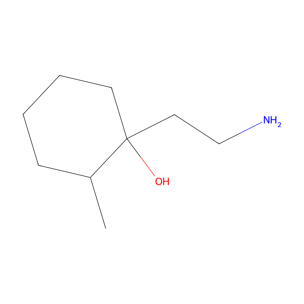 1-(2-Aminoethyl)-2-methylcyclohexan-1-ol molecular structure, CAS 1531764-17-6