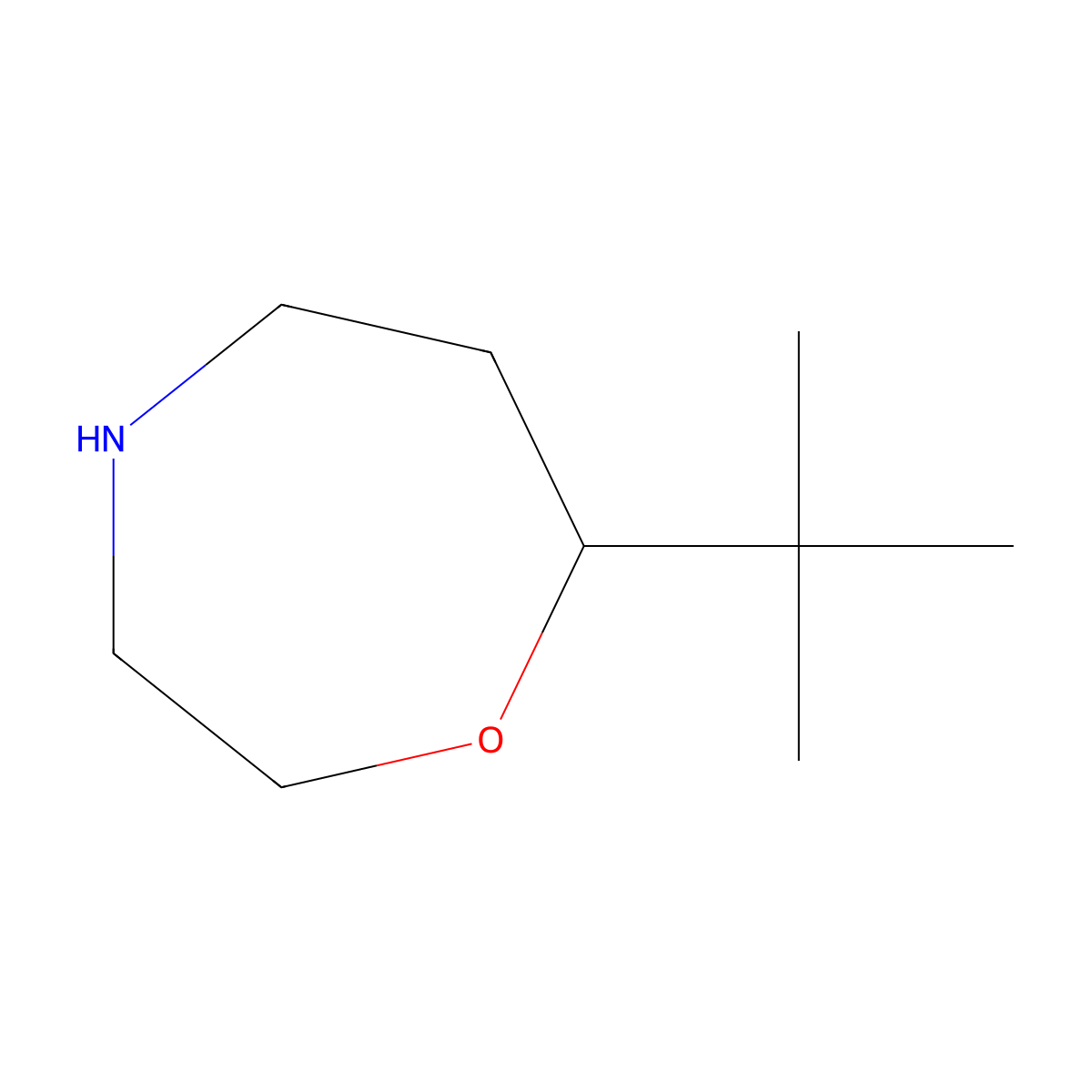 7-tert-Butyl-1,4-oxazepane molecular structure, CAS 1531773-94-0