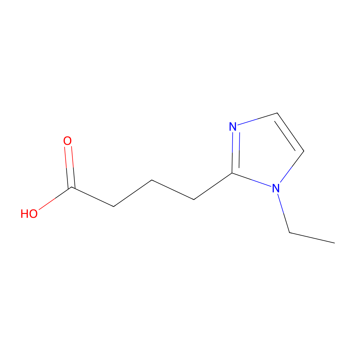 4-(1-Ethyl-1h-imidazol-2-yl)butanoic acid molecular structure, CAS 1531775-72-0