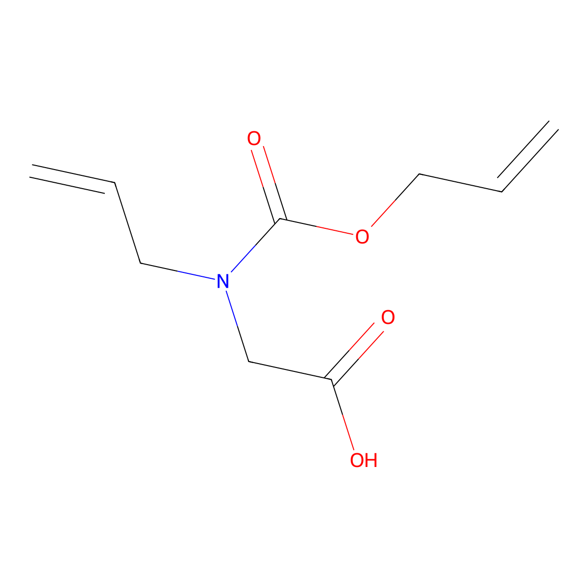 2-[(Prop-2-en-1-yl)[(prop-2-en-1-yloxy)carbonyl]amino]acetic acid molecular structure, CAS 1531781-74-4