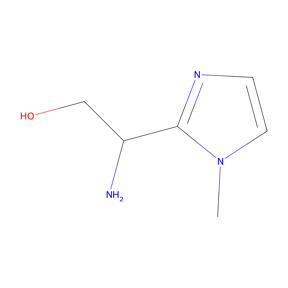 2-Amino-2-(1-methyl-1H-imidazol-2-YL)ethan-1-OL molecular structure, CAS 1531788-22-3