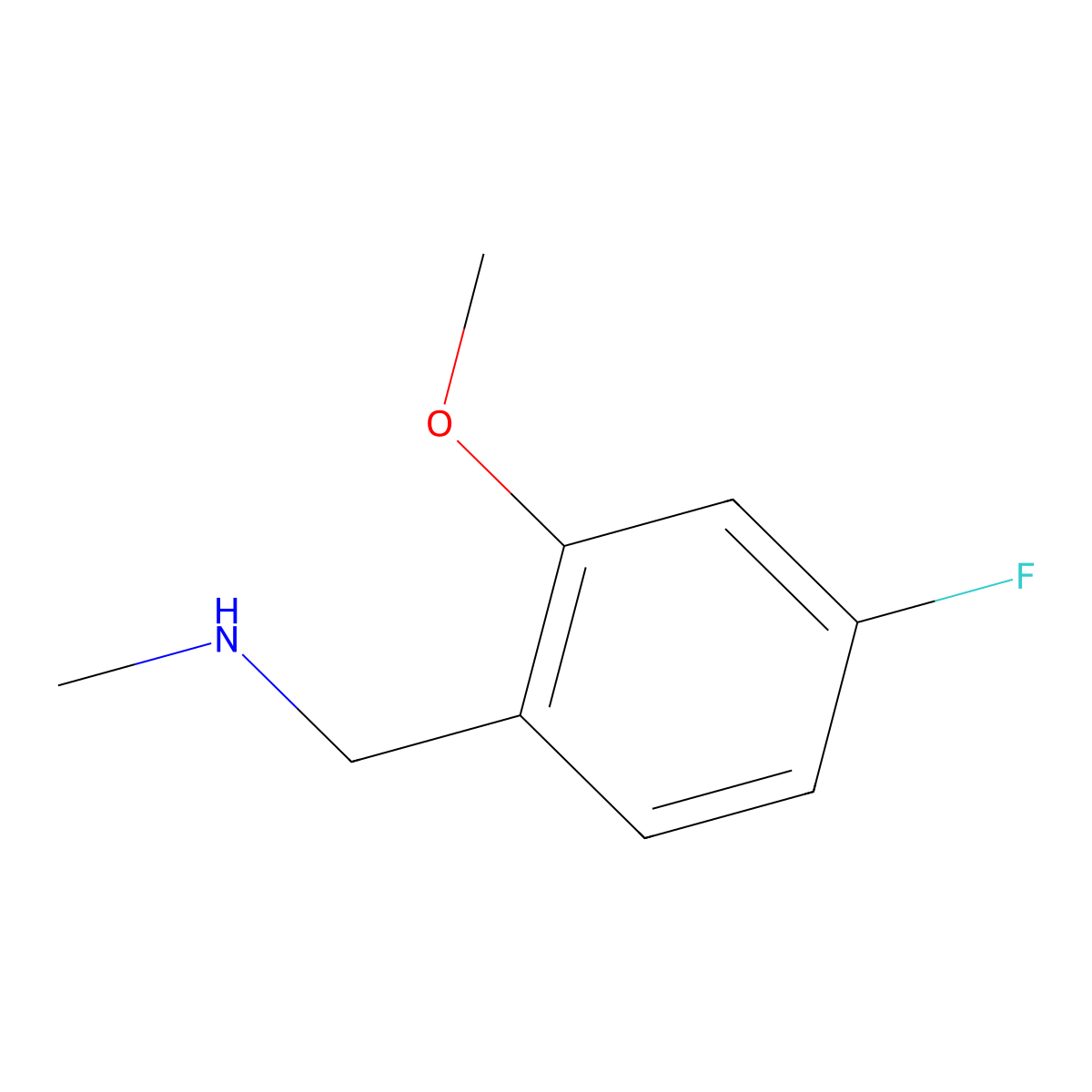 [(4-Fluoro-2-methoxyphenyl)methyl](methyl)amine molecular structure, CAS 1531794-42-9