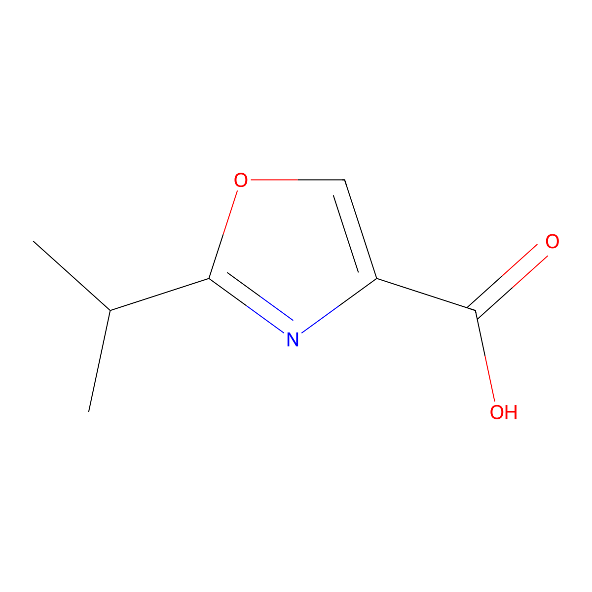 2-(Propan-2-yl)-1,3-oxazole-4-carboxylic acid molecular structure, CAS 153180-21-3