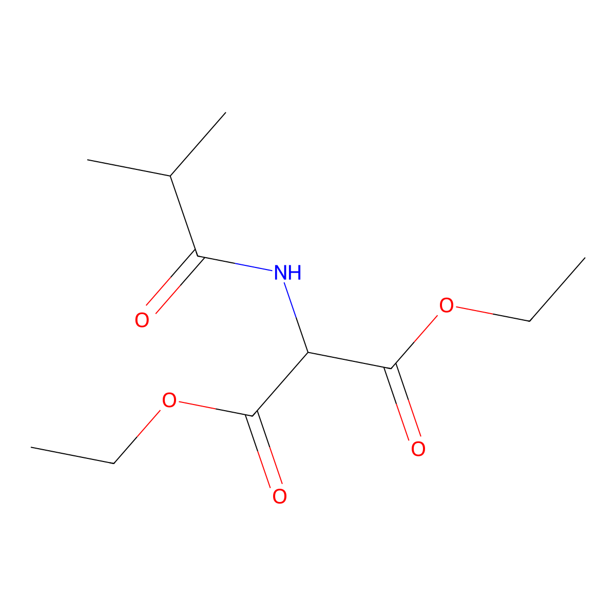 1,3-Diethyl 2-(2-methylpropanamido)propanedioate molecular structure, CAS 153180-28-0