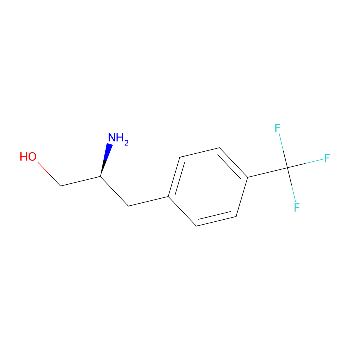 (S)-b-Amino-4-(trifluoromethyl)benzenepropanol molecular structure, CAS 153181-07-8