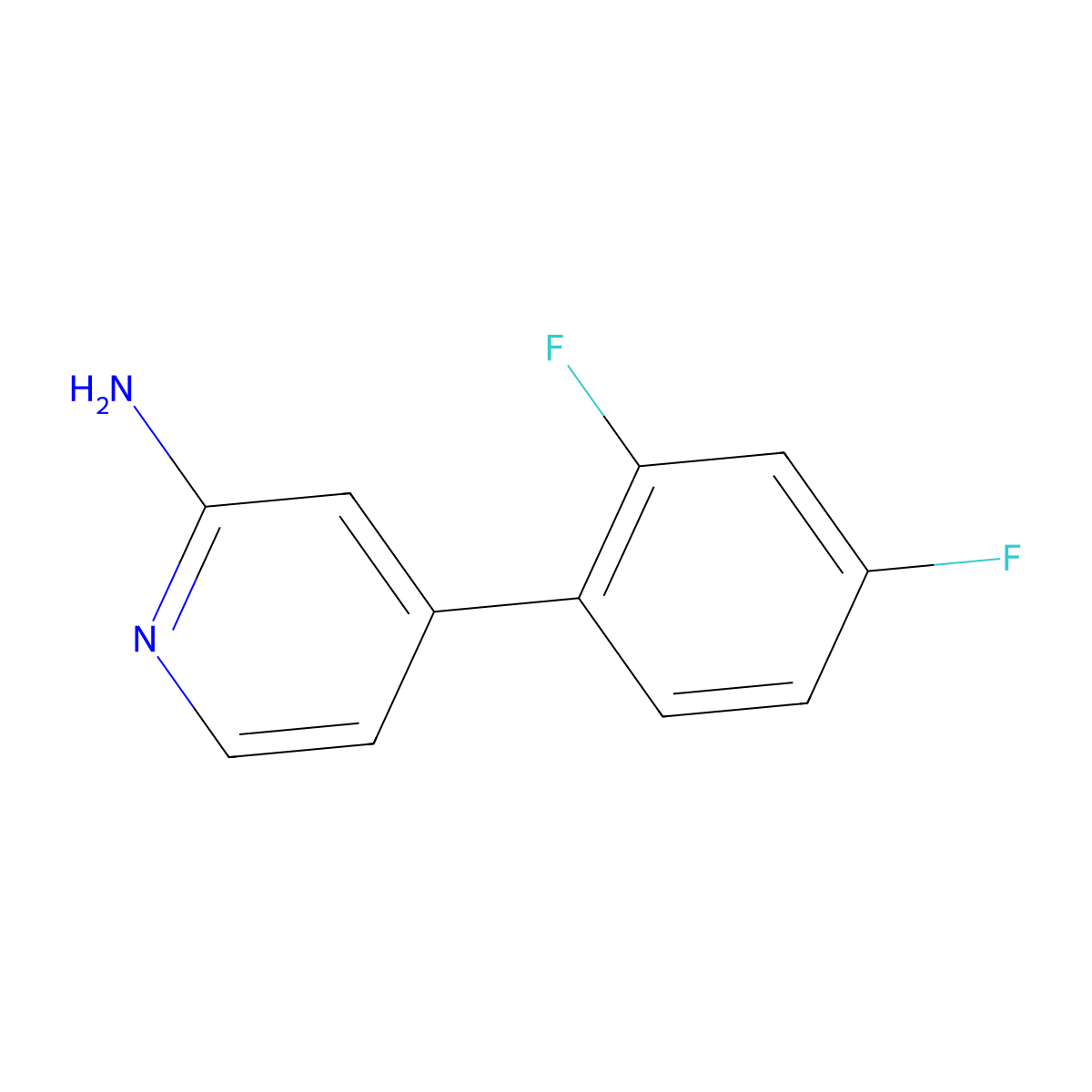 4-(2,4-Difluorophenyl)-2-pyridinamine molecular structure, CAS 1531824-32-4