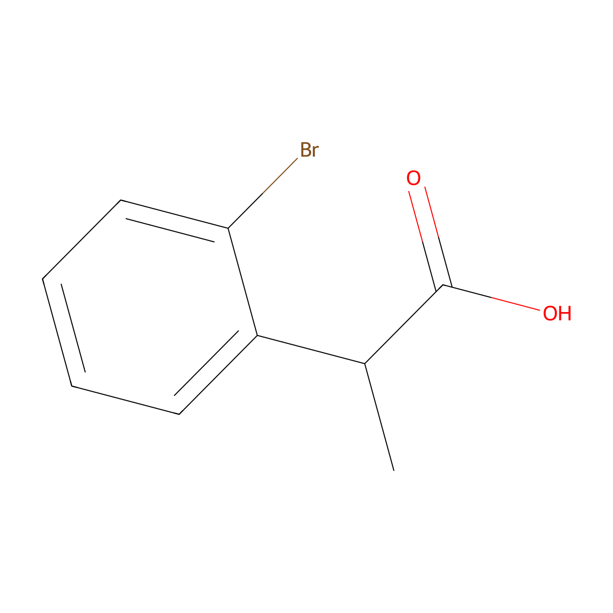 2-(2-Bromophenyl)propanoic acid molecular structure, CAS 153184-13-5
