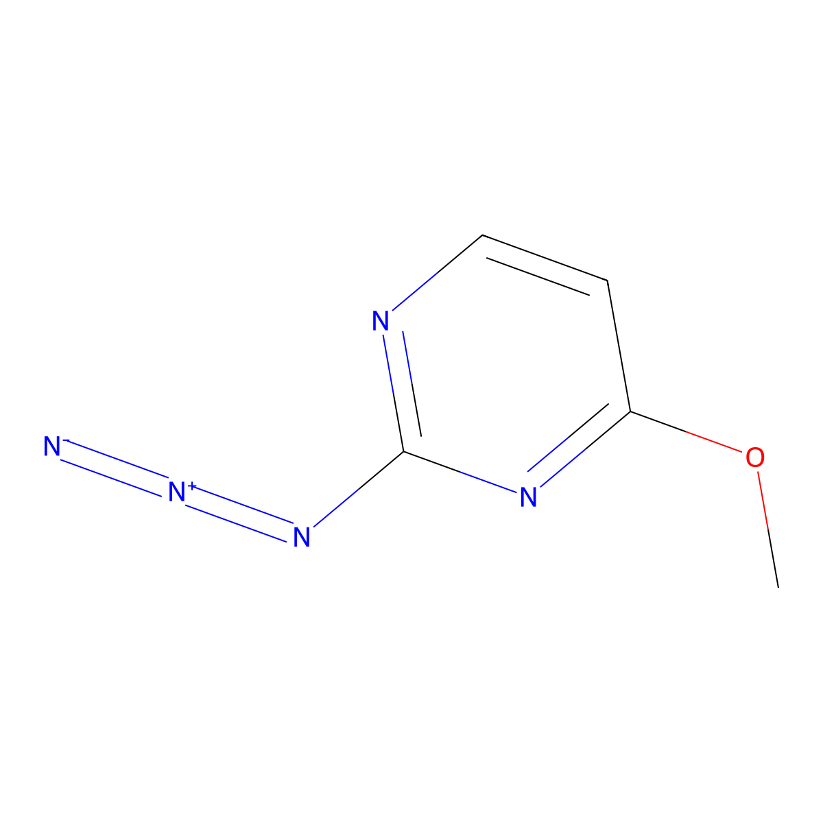 2-Azido-4-methoxypyrimidine molecular structure, CAS 1531848-24-4