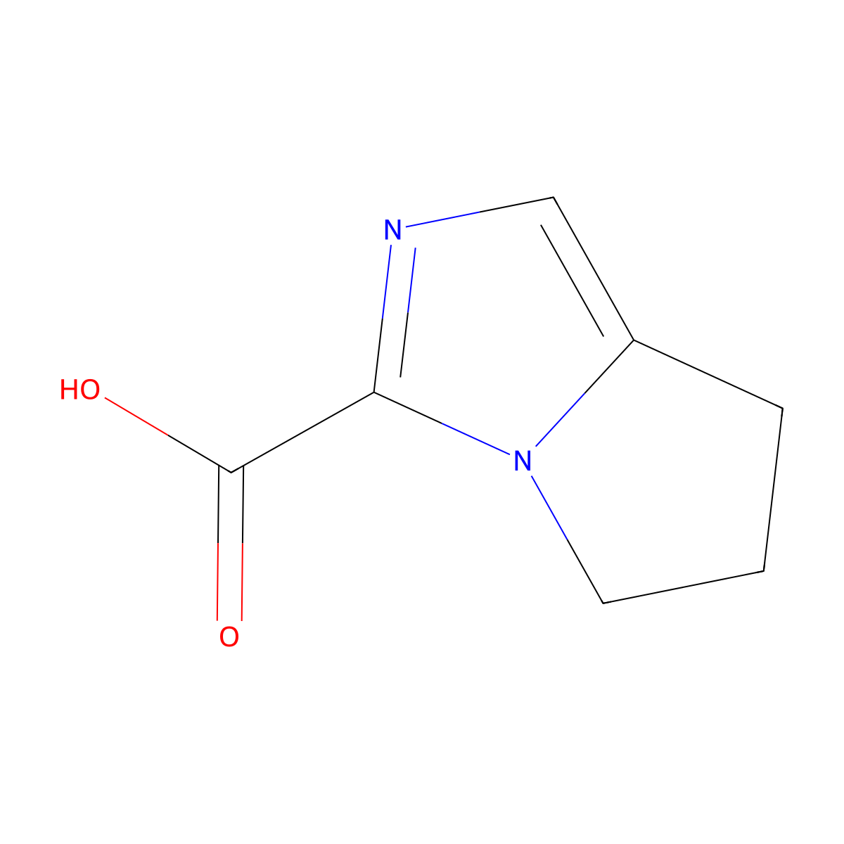 5H,6H,7H-pyrrolo[1,2-c]imidazole-3-carboxylic acid molecular structure, CAS 1531863-65-6