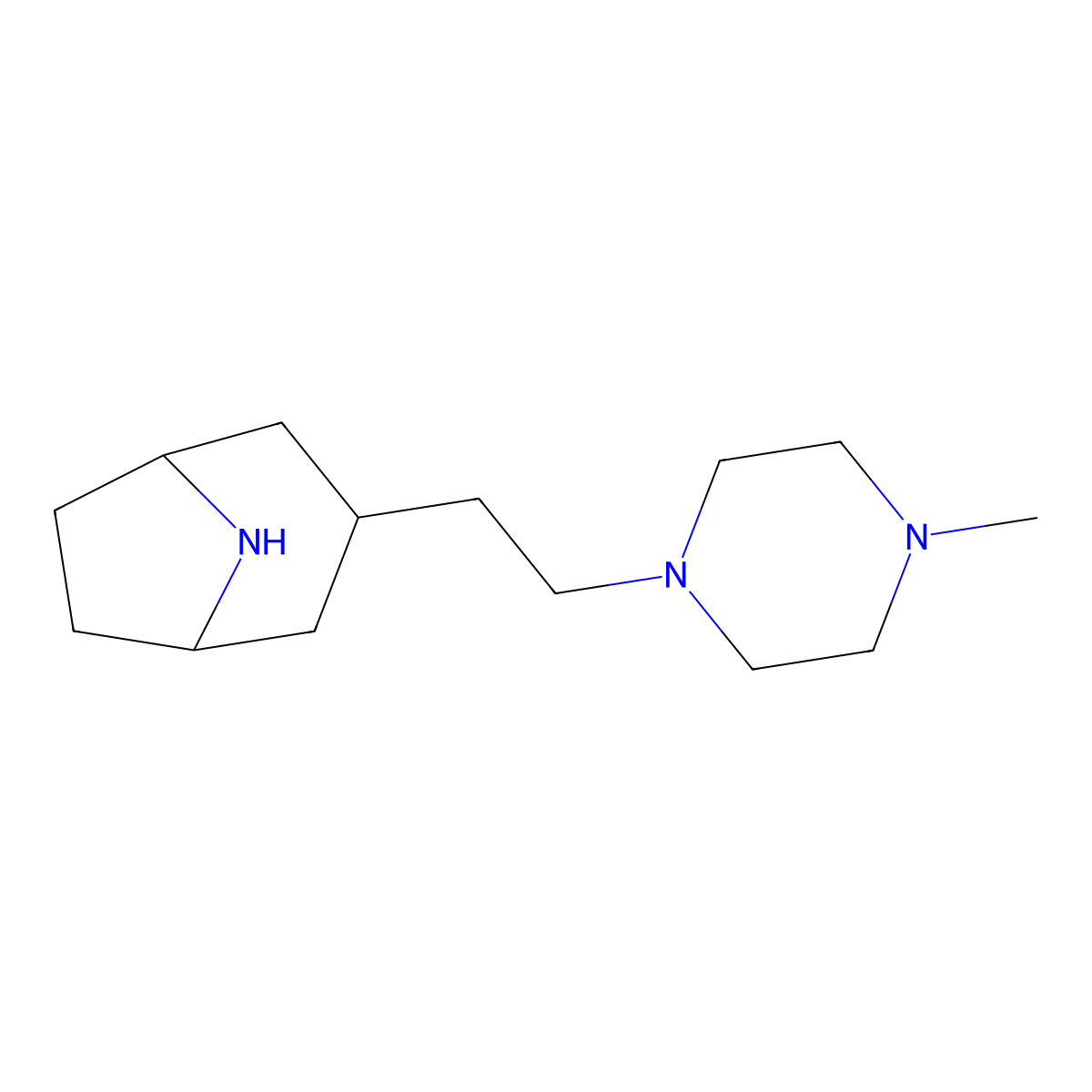 3-[2-(4-Methylpiperazin-1-yl)ethyl]-8-azabicyclo[3.2.1]octane molecular structure, CAS 1531890-04-6