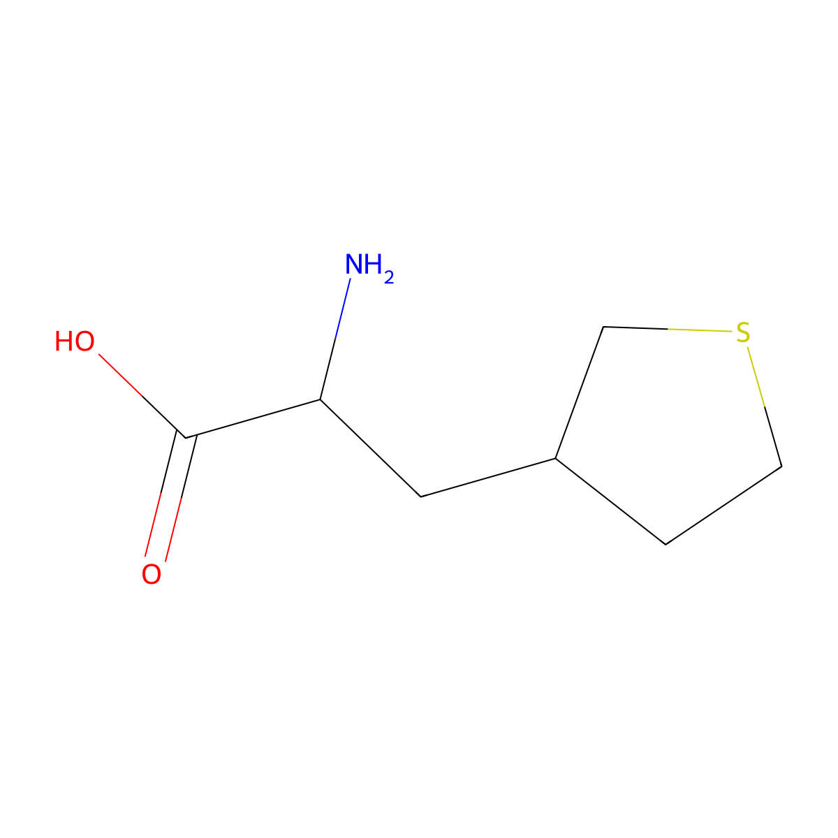 2-Amino-3-(thiolan-3-yl)propanoic acid molecular structure, CAS 1531895-79-0