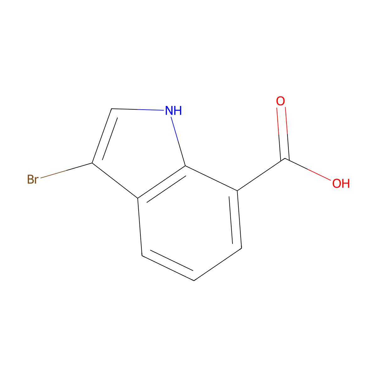 3-bromo-1H-indole-7-carboxylic acid molecular structure, CAS 1531896-22-6