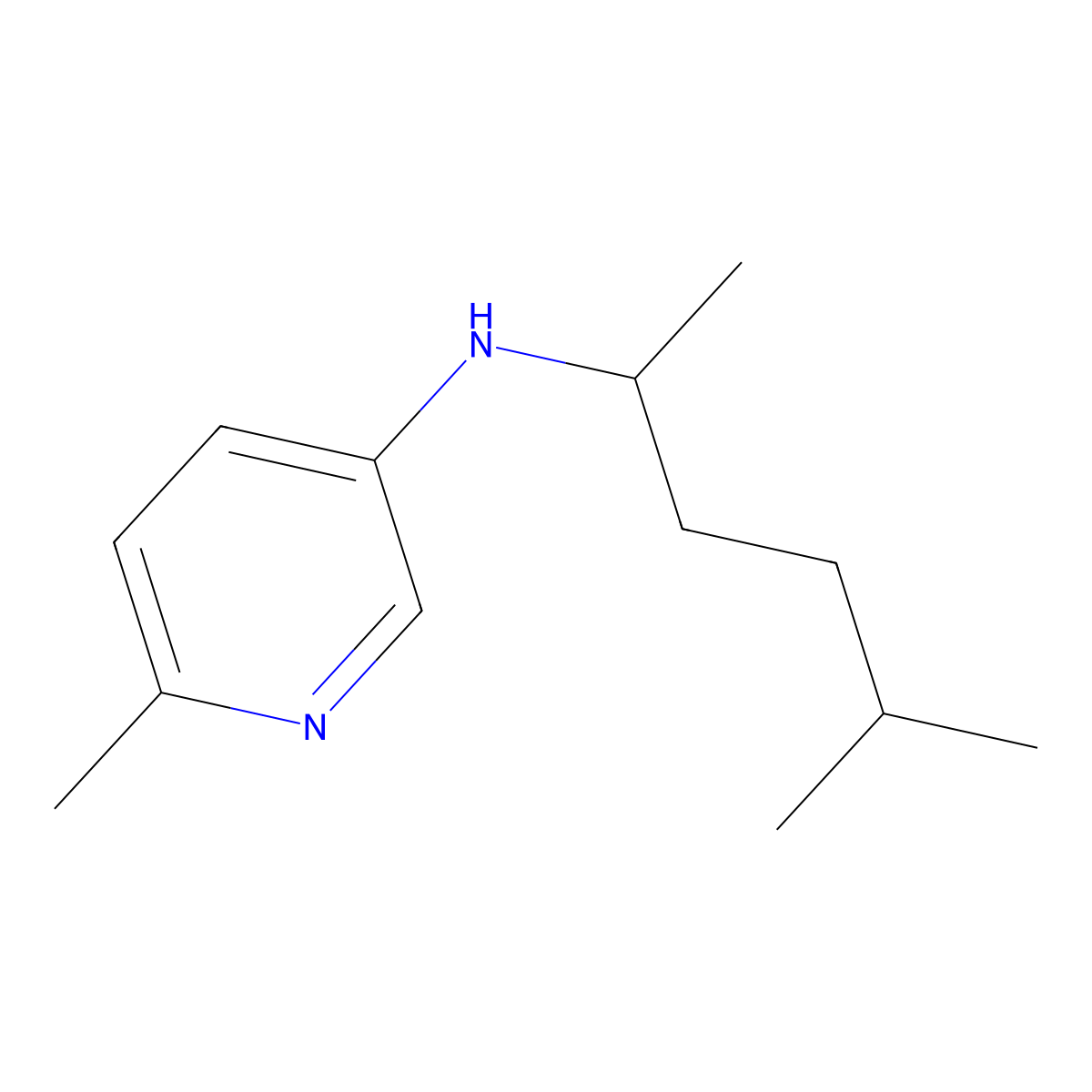 6-Methyl-N-(5-methylhexan-2-yl)pyridin-3-amine molecular structure, CAS 1531911-29-1