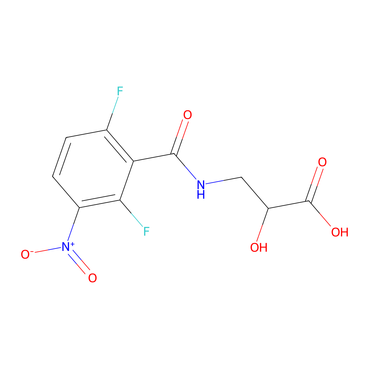 3-[(2,6-Difluoro-3-nitrophenyl)formamido]-2-hydroxypropanoic acid molecular structure, CAS 1531913-04-8