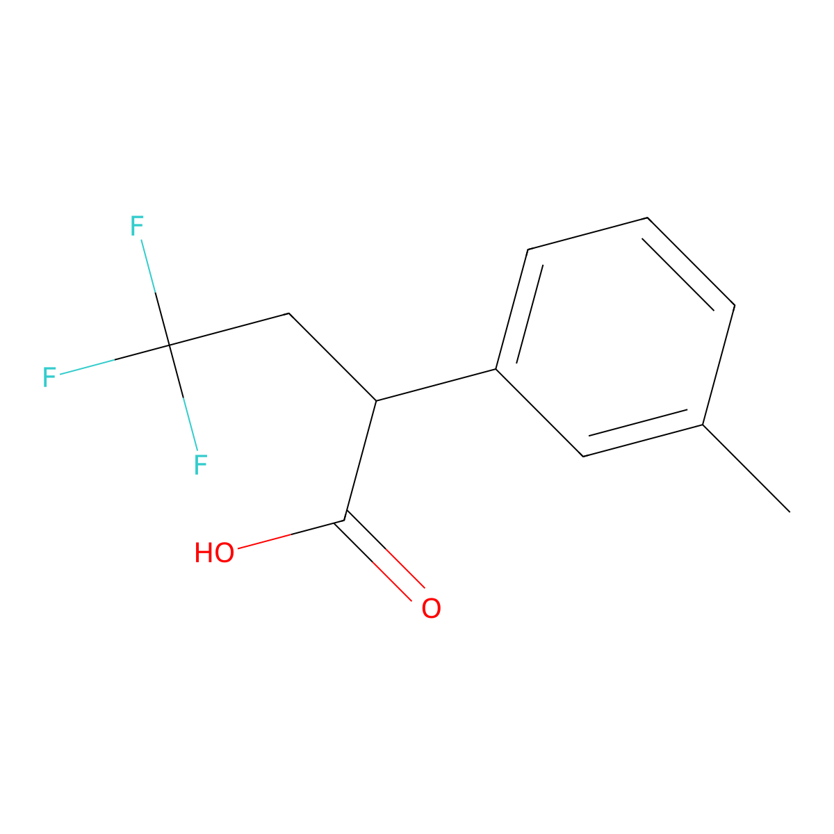 4,4,4-Trifluoro-2-(m-tolyl)butanoic acid molecular structure, CAS 1531924-99-8