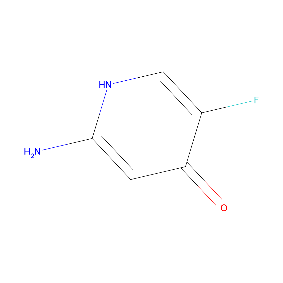2-Amino-5-fluoropyridin-4-ol molecular structure, CAS 1531950-62-5