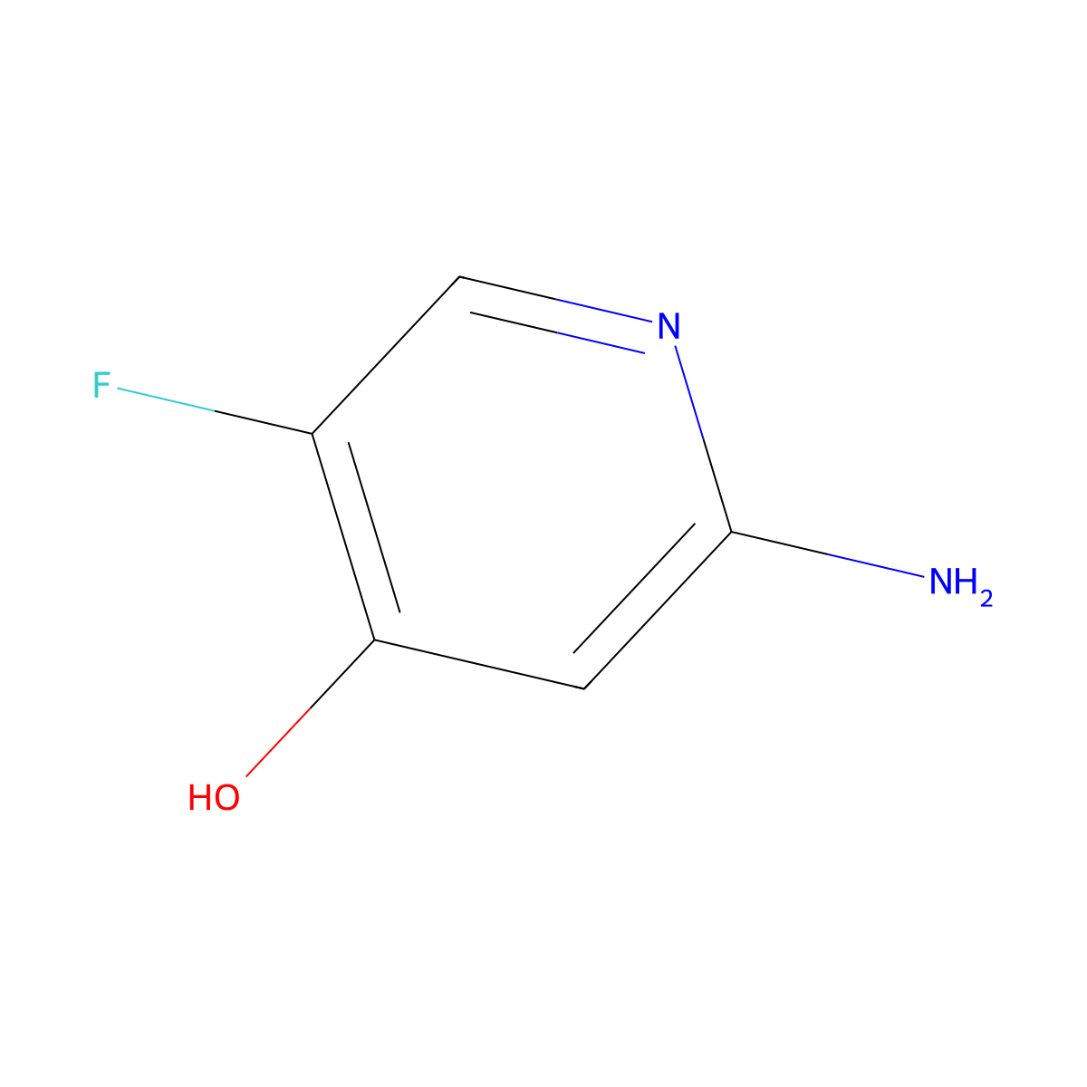 2-Amino-5-fluoropyridin-4-ol molecular structure, CAS 1531950-62-5