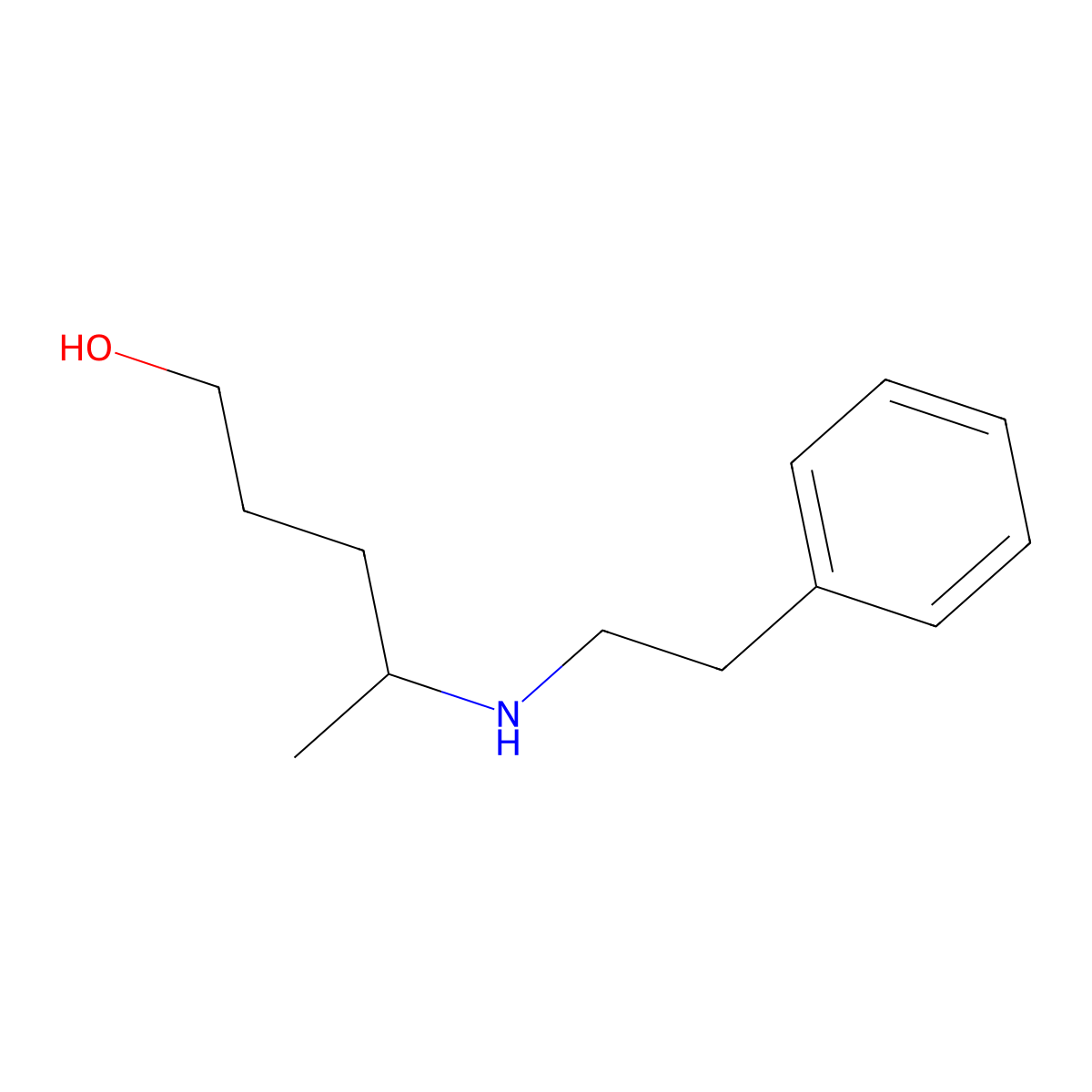 4-[(2-Phenylethyl)amino]pentan-1-ol molecular structure, CAS 1531956-18-9