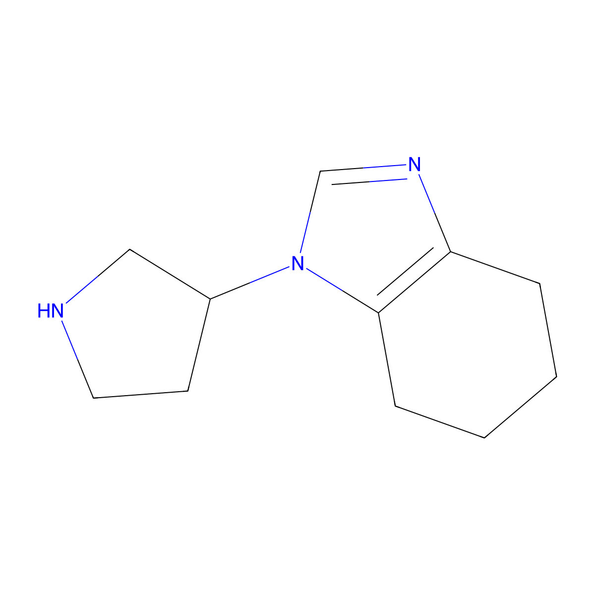 1-(Pyrrolidin-3-yl)-4,5,6,7-tetrahydro-1H-1,3-benzodiazole molecular structure, CAS 1531974-86-3