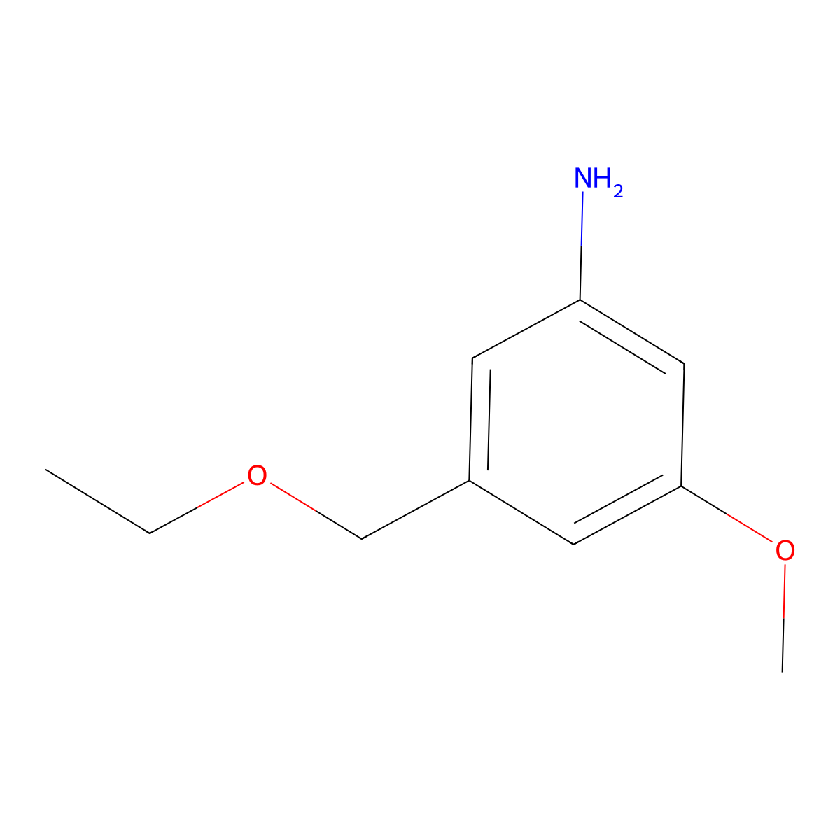 3-(Ethoxymethyl)-5-methoxyaniline molecular structure, CAS 1531987-89-9