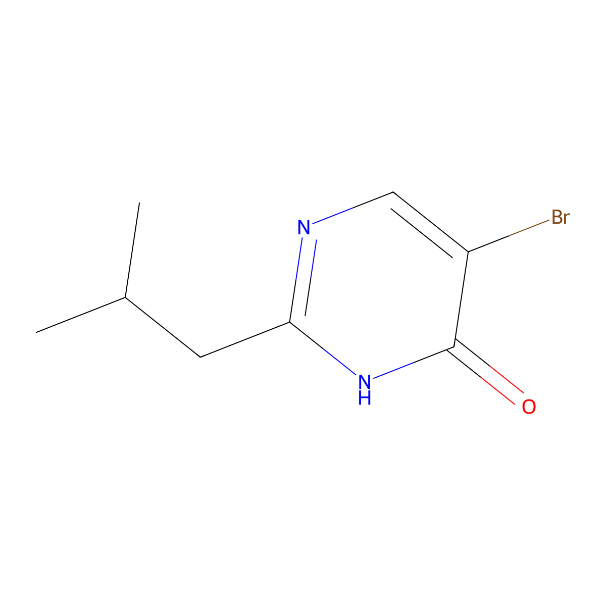 5-Bromo-2-(2-methylpropyl)pyrimidin-4-ol molecular structure, CAS 1531988-53-0